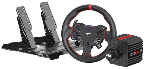 PXN csomag - VD4 F PC Szimulátor szett (Direct Drive, VD4 bázis + WAS kormány + PD HM pedál, fekete)