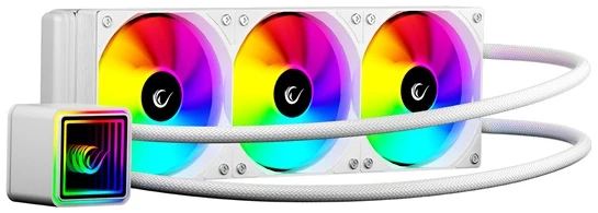Rampage CPU Water Cooler - INFINITE V360 (Mágneses kijelző, 36,9dB max., 98,54 m3/h; 3x12cm, A-RGB LED, fehér) 1 Rampage CPU Water Cooler - INFINITE V360 (Mágneses kijelző, 36,9dB max., 98,54 m3/h; 3x12cm, A-RGB LED, fehér)