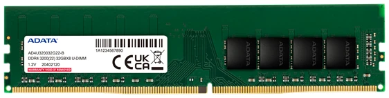ADATA Memória Desktop - 8GB DDR4 (8GB, 3200MHz, CL22, 1.2V, SINGLE)