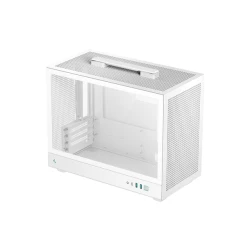 DeepCool Számítógépház - CH160 PLUS WH (mATX, 2xUSB3.0, Type-C, fehér)