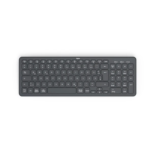 Hama Billentyűzet - 173057 WK-300 (Vezeték nélküli, BT 5.2, HU, fekete)