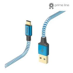 Hama Kábel - 201558 Reflective (USB-C/USB-A, USB 2.0, 1,5m, kék)