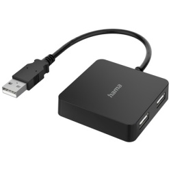 Hama USB HUB - 200121 V2 (4xUSB-A, USB 2.0, fekete)