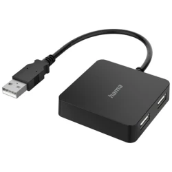 Hama USB HUB - 200121 V2 (4xUSB-A, USB 2.0, fekete)