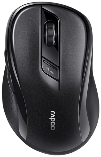 Rapoo Egér - 184535 M500 (vezeték nélküli, optikai, USB vevő, 1600 DPI, fekete)