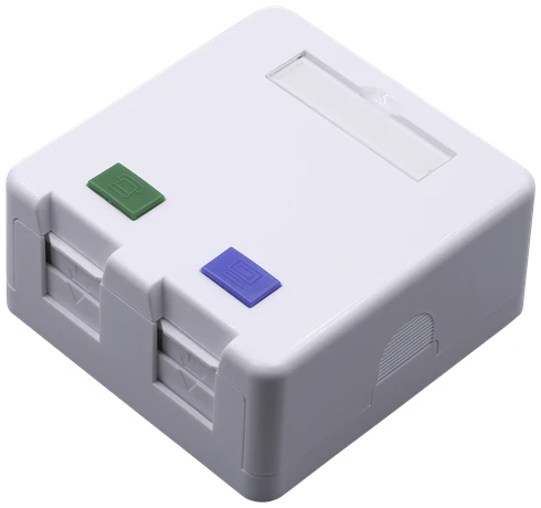Walisec Keystone fali aljzat - FP-SB01-2 (2 port, Cat5e/Cat6/Cat6A, árnyékolatlan, fehér)