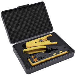 Walisec Krimpelő fogó - TK-7088K (Cat5e/Cat6/Cat6A/Cat7, 8P8C(RJ45), 6P6C(RJ12), 6P4C(RJ11))