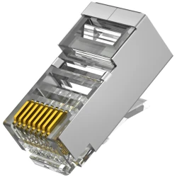 Walisec csatlakozó - RJ45-6S (RJ45, Cat6, árnyékolt, 8P8C, aranyozott) 100db/csomag