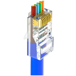 Walisec csatlakozó - RJ45-P6U (RJ45, Cat6, árnyékolatlan, 8P8C, aranyozott, befűzős) 100db/csomag