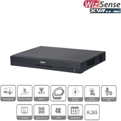 Dahua XVR Rögzítő - XVR5216AN-I3/T (16 port, 5MP/25fps, H265+, 1x Sata, HDMI, audio, + 8 IP kamera; AI)