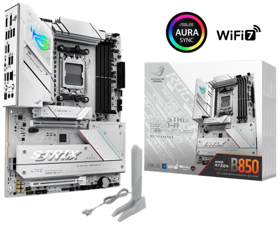 Asus Alaplap - AMD ROG STRIX B850-A GAMING WIFI AM5 (B850, ATX, 4xDDR5 8000+MHz, 2xSATA3, 4x M.2, HDMI+DP)
