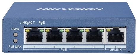 Hikvision Switch PoE - DS-3E0505P-E (4 port 1000Mbps, 60W, 1 uplink port, L2)
