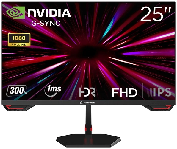 Rampage Monitor 25" - CRIMSON CR25R300F (IPS, 300Hz, 1ms, 16:9, 1920x1080, 300cd/m2, 2xHDMI, 1xDP,Freesync/G-Sync) 1 Rampage Monitor 25" - CRIMSON CR25R300F (IPS, 300Hz, 1ms, 16:9, 1920x1080, 300cd/m2, 2xHDMI, 1xDP,Freesync/G-Sync)