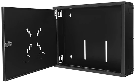 S-Link DVR szekrény - SL-DVR01 fali kivitel (450x350x100mm, ablakos, Flatpack, Fekete)