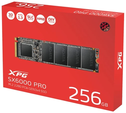 ADATA SSD - 256GB XPG SX6000 Pro (3D, M.2 PCIe Gen 3x4, r:2100 MB/s, w:1200 MB/s) 1 ADATA SSD - 256GB XPG SX6000 Pro (3D, M.2 PCIe Gen 3x4, r:2100 MB/s, w:1200 MB/s)