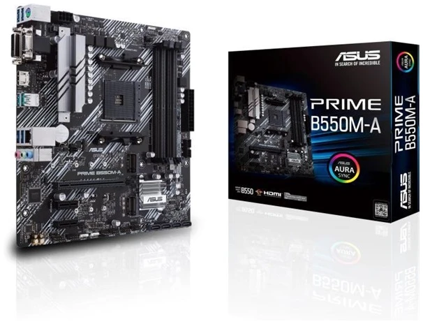 Asus Alaplap - AMD PRIME B550M-A/CSM AM4 (B550, 4xDDR4 4866MHz, 4xSATA3, 2x M.2, Raid, HDMI/DVI/D-sub) 1 Asus Alaplap - AMD PRIME B550M-A/CSM AM4 (B550, 4xDDR4 4866MHz, 4xSATA3, 2x M.2, Raid, HDMI/DVI/D-sub)