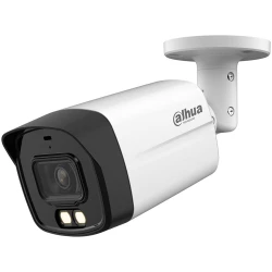 Dahua Analóg csőkamera - HAC-HFW1200TLM-IL-A (DualLight, 2MP,2,8mm,kültéri,IR+LED40m,ICR,IP67, DWDR,mikrofon,műanyag)