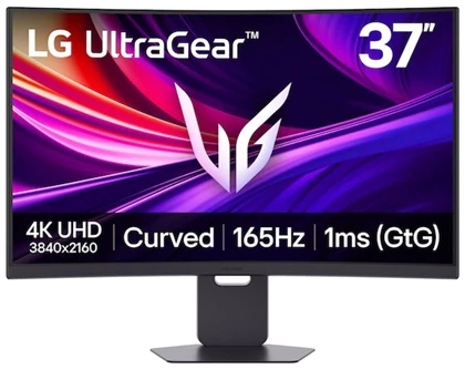 LG Monitor 37" Gamer - 37G800A-B (Ívelt; VA; 16:9; 3840x2160; 165Hz; 1ms; 320cd; HDMIx2; DP; USB; HDR, Mag.áll, Hangsz.)