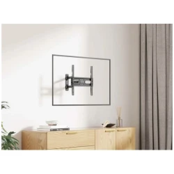 Manhattan TV állvány - Fali, dönthető, forgatható, szintezhető, TV állvány Fekete (max.VESA:400x400)(32"-55"-ig)