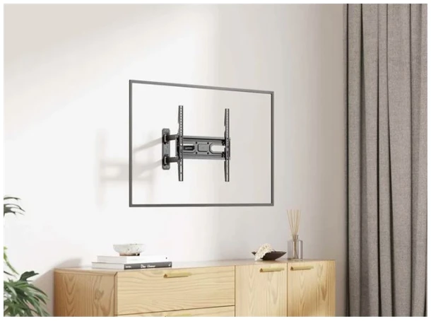 Manhattan TV állvány - Fali, dönthető, forgatható, szintezhető, TV állvány Fekete (max.VESA:400x400)(32"-55"-ig)