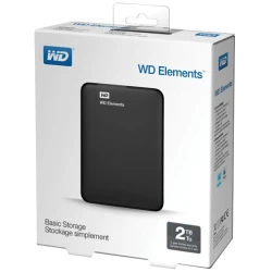 Western Digital Külső HDD 2.5" 2TB - WDBU6Y0020BBK-WESN (Elements Portable, USB3.0, Fekete)