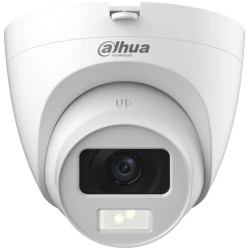 Dahua Analóg turretkamera - HAC-HDW1200CLQ-IL-A (SmartColor, 2MP, 2,8mm, kültéri, IR20m+LED20m, IP67, mikrofon, 12VDC)