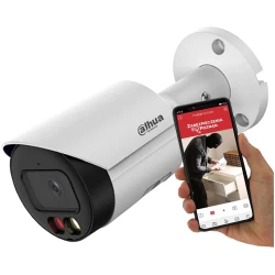 Dahua IP csőkamera - IPC-HFW2549S-S-IL (5MP, 3,6mm, kültéri, H265+, IP67, IR30m, IL10m, SD, PoE, mikrofon, Lite AI)