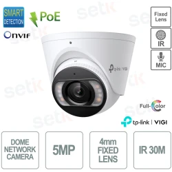 TP-Link IP turretkamera - InSight S455 (FullColor, 5MP, 4mm, IP67, H265+, LED+IR30m, 12VDC/PoE, SD; mikr, hangsz; fém)