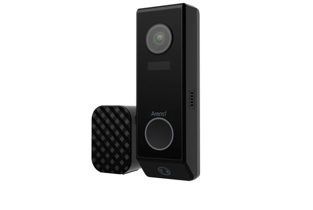 Arenti Ajtócsengő - P10 (3MP+2MP, kültéri, IP65, IR10m, 5200mAh, wifi, microSD, mikrofon, hangszóró, csengő)