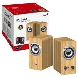Genius Hangszóró 2.0 - SP-HF400 (10W, Wood, Fenyő)