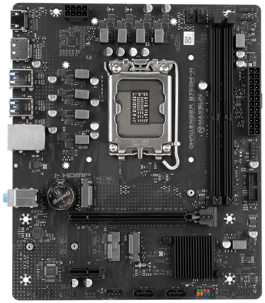 Maxsun Alaplap - Intel MS-CHALLENGER B760M-H WIFI s1700 (B760, mATX, 2xDDR4 3200MHz, 2xSATA3, 2xM.2, HDMI, DP)