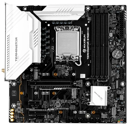 Maxsun Alaplap - Intel MS-TERMINATOR B760M D5 WIFI V2 s1700 (B760, mATX, 2xDDR5 7600MHz, 4xSATA3, 3xM.2, HDMI, DP)