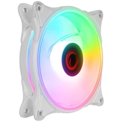 Rampage Cooler 12cm - GLARE F50 (64,56 m3/h, ház hűtésre, Rainbow LED, fehér)