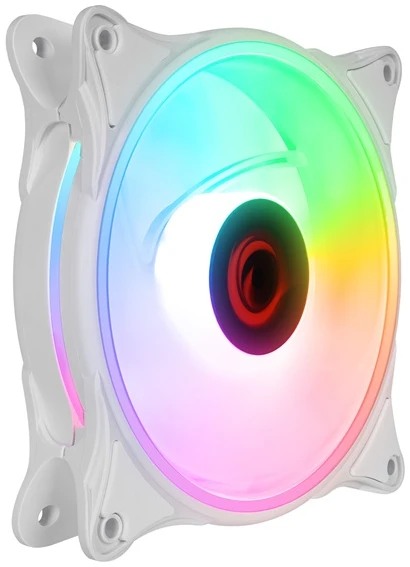 Rampage Cooler 12cm - GLARE F50 (64,56 m3/h, ház hűtésre, Rainbow LED, fehér) 1 Rampage Cooler 12cm - GLARE F50 (64,56 m3/h, ház hűtésre, Rainbow LED, fehér)