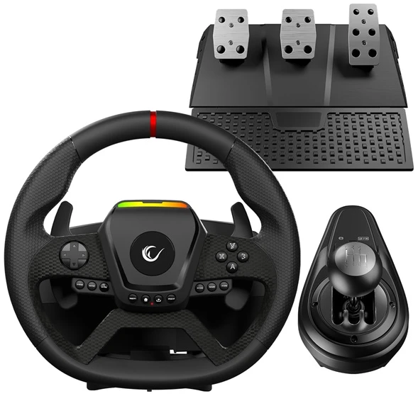 Rampage Gamer kormány - PACE V987  (PC, Force Feedback, 3 pedál+váltókar)