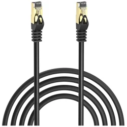 S-link Kábel - SL-CAT720M (S/FTP patch kábel, CAT7, aranyozott, fekete, 20m)