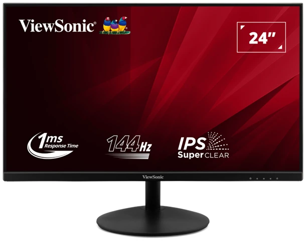 ViewSonic Monitor 23,8" - VA24E2-H  (IPS, 16:9, 1920x1080, 144Hz, 1ms, 250cd/m2, D-sub, HDMI, VESA)