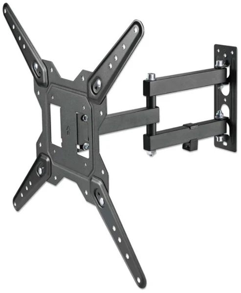 Manhattan TV állvány - Fali, dönthető, forgatható, TV állvány Fekete (max.VESA:400x400)(23"-55"-ig)