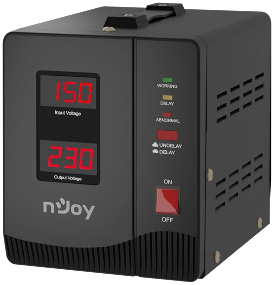 NJOY Toroid Transzformátor 2000VA - Alvis 2000 AVR (Kimenet: 2x Shucko, LCD kijelző, indítás késleltetés)
