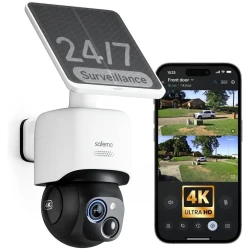 Safemo IP wifi dómkamera - ST1 (4K Ultra HD, 8MP, IP65, mikrofon, hangszóró, 8GB, 13200mAh, SolarP 3W, 24/7)
