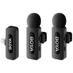 BOYA Mikrofon - BY-V2 V2.0 (Vezeték nélküli, fekete, Lightning)