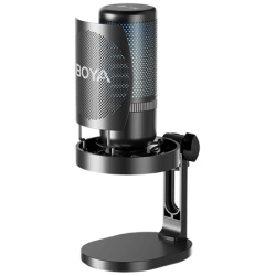 BOYA Mikrofon - K3-02 (USB, állvány, LED, fekete)
