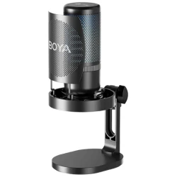 BOYA Mikrofon - K3-02 (USB, állvány, LED, fekete)