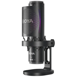 BOYA Mikrofon - K9 (USB, állvány, LED, fekete)