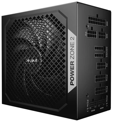Be Quiet! Tápegység 1200W - POWER ZONE 2 (80+ Platinum, ATX3.1, moduláris, félpasszív ventilátor, fekete)