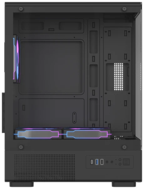Formula Számítógépház - Crystal Z1CM V2 Black (fekete, ablakos, mATX, 1xUSB2.0, 1xUSB3.0, 1xType-C)
