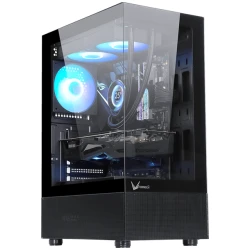 Formula Számítógépház - Crystal Z1 Black (fekete, ablakos, ATX, 1xUSB3.0, 1xUSB2.0, 1xType-C)