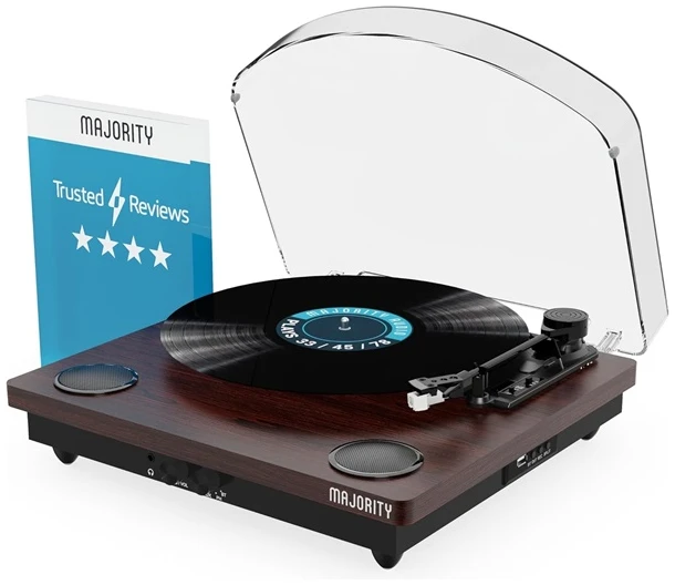 Majority Lemezjátszó - Moto (33/45/78 RPM, Bluetooth 5.3, Audio-Technica AT3600L fejegység, hangszóró)