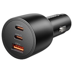 ORICO autós töltő - PL-165-1A2C-BK (Szivargyújtós, USB-C 65W+USB-C 100W+2xUSB-A 36W, fekete)