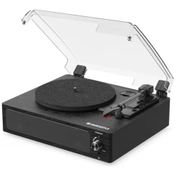 Oakcastle Lemezjátszó - TT100 (33/45/78 RPM, Bluetooth 5.0, RCA, AUX, hangszóró)